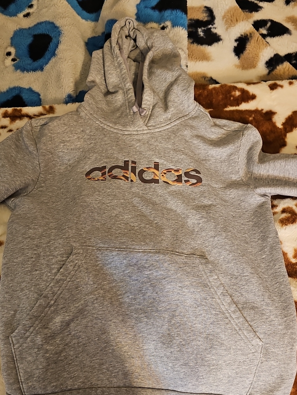 adidas Heather Gray Hoodie Size M